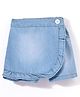 Little Kangaroos 100% Cotton Woven Washed Denim Skort - Light Blue