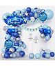 Decor Mantra's Royal Celebration Kit: Prince Foil Balloon Set, Happy Birthday Banner, and More for Boys and Kids Indoor & Outdoor Parties - Pack of 66
