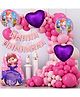 Decor Mantra's Ultimate Birthday Decoration Kit: Sofia Foil Balloon Set, Happy Birthday Cut Banner, and More for Girls, and Kids Indoor & Outdoor Celebrations - Pack of 41