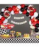 Decor Mantra's Ultimate Birthday Party Decoration Kit: Car Foil Balloon Set, Happy Birthday Cut Banner, and More for Boys, Kids Indoor & Outdoor Celebrations - Pack of 66
