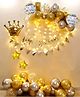 Decor Mantra's Birthday Crown: 5-Piece Foil Balloon Set with Happy Birthday Cut Banner, Balloon Glue Dot Tape, and More Perfect for Boys,  Kids Indoor & Outdoor Celebrations - Pack of 35