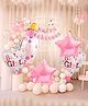 Decor Mantra: It's a Girl Birthday Decoration Kit  with Foil Balloons, Happy Birthday Cut Banner, and More - Pack of 46