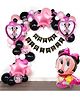 Decor Mantra's Ultimate Birthday Decoration Kit: Mini Mouse Foil Balloon Set, Happy Birthday Cut Banner, and More - Pack of 56