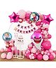 Decor Mantra's Ultimate Baby Shark Birthday Decoration Kit: Foil Balloon 5-Piece Set, Happy Birthday Cut Banner, and More for Boys, Girls, and Kids Indoor/Outdoor Fun - Pack of 56