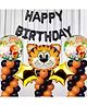 Decor Mantra's Ultimate Birthday Balloon Bundle: Tiger Foil Balloon Set, Happy Birthday Foil Balloon, and More for Indoor & Outdoor Decor - Pack of 41