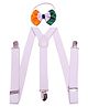 Tipy Tipy Tap Tricolor Neck Bow With Suspender - White