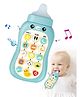 ARCADE TOYS Nibble Pacifier Education Musical Simulation Bottle Cell Phone Toy for Kids - Colour may vary