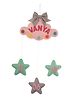 Li'll Pumpkins Cloud & Star Theme Customized/Personalised Felt Name Alphabet Hanging for New Borns Kids Room Light Pink