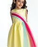 A Little Fable Sleeveless Rainbow Fun Detailed Dress - Yellow