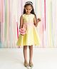 A Little Fable Sleeveless Corsage Bodice Embellished Amal Dress - Yellow