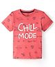 Smarty Boys Premium Cotton Lycra Half Sleeves T-Shirt Text Print -  Coral