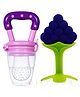 BitFeex Graps Silicone Food Fruit Nibbler with Extra Mesh Soft Pacifier Feeder Teether for Infant Baby Elegant BPA Free-Pack of 2pcs