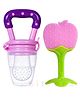 BitFeex Apple Silicone Food Fruit Nibbler with Extra Mesh Soft Pacifier Feeder Teether for Infant Baby Elegant BPA Free-Pack of 2pcs
