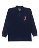 GINI & JONY Full Sleeves Sports Theme Printed Cotton Polo  Tee - Navy Blue