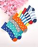 Footprints  Pack Of 7  Organic Cotton Star & Striped Socks - White & Grey