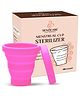 Senzicare Silicone Menstrual Cup Sterilizing Container, Collapsible and Easy to Use, BPA Free