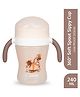 LuvLap 360° Soft Spout Baby Trainer Sipper, 240ml, Leakproof & Spillproof, Dual Handle, BPA-Free, Ergonomic Design, Brown