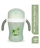 LuvLap 360° Soft Spout Baby Trainer Sipper, 240ml, Leakproof & Spillproof, Dual Handle, BPA-Free, Ergonomic Design, Green