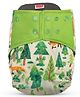 LuvLap Reusable Baby Cloth Diaper, Double Leak Guard, High Absorption, Quick Dry, Stain-Proof Comfort & Protection, Adjustable Waist & Height, Insert  White & Green