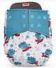 LuvLap Reusable Baby Cloth Diaper, Double Leak Guard, High Absorption, Quick Dry, Stain-Proof Comfort & Protection, Adjustable Waist & Height, Insert  White & Blue