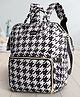 LuvLap Multifunctional Waterproof Diaper Bag, Backpack Cum Tote/Travel Bag, Premium Oxford, 15 Pockets, Large Storage, Black & White