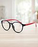 SYGA Children's Lightweight Anti-Blue Light Glasses Round Frame Comfortable Kids For Age 4-12Years old(Black frame red legs)