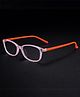 SYGA Children's Anti-Blue Light Glasses Round Full Frame Lightweight Glasses Suitable For Age 4-12Years old (Transparent orange frame orange legs)