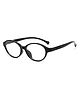 SYGA Children's Anti-Blue Light Eyeglasses Round Frame For Unisex kids 4-12 Years old(Black frame black legs / Transparent)