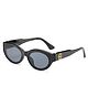 SYGA Style Retro Cat-Eye Sunglasses For Women, High-End Sense Ins Concave Shape Sunglasses (Black)