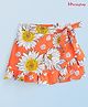 Honeyhap Premium  100% Cotton  Knit  Skorts  With Bio Finish Floral Print - Dragon Fire