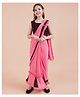 SHRITHI Fashion Fab Seamleess Sequin Embellished Unstitched Blouse Piece With Pleated Hem Detailed Saree - Gajari & Black