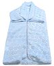 THE LITTLE LOOKERS Zipper Baby Blanket - Soft and Breathable Baby Wrapper, Swaddle for New Born Baby/Infants - Blue