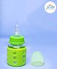 The Little Lookers High Borosilicate Glass Feeding Bottle for Baby/Feeder for Newborn | Super Soft Flow Control & Anti Colic Nipple for Infants/Toddlers - Green (60ml)