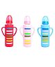 The Little Lookers High Borosilicate Glass Feeding Bottle for Baby Feeder for Newborn Super Soft Flow Control & Anti Colic Nipple for Infants/Toddlers - Red,Blue & Pink (240ml)