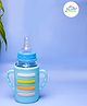 The Little Lookers High Borosilicate Glass Feeding Bottle for Baby/Feeder for Newborn | Super Soft Flow Control & Anti Colic Nipple for Infants/Toddlers - Blue (120ml)