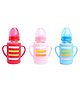 The Little Lookers High Borosilicate Glass Feeding Bottle for Baby/Feeder for Newborn | Super Soft Flow Control & Anti Colic Nipple for Infants/Toddlers - Red, Pink & Blue (120ml)