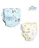 THE LITTLE LOOKERS Potty Training Pants for Babies I Reusable & Waterproof Pull up Underwear | Cloth Diaper for Babies-Blue & White Duck - Small 6 to 12 Months (Pack of 2)