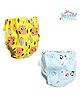 THE LITTLE LOOKERS Potty Training Pants for Babies I Reusable & Waterproof Pull up Underwear | Cloth Diaper for Babies-Yellow & Blue - Medium ( 1 Year - 2 Years) (Pack of 2)