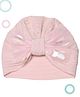 THE LITTLE LOOKERS Bow Detailed Soft Turban Cap - Baby Pink