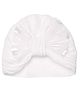 THE LITTLE LOOKERS Bow Detailed Soft Turban Cap - White