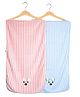 THE LITTLE LOOKERS Pack Of 2 Striped Towels - Pink & Blue