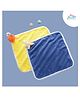 THE LITTLE LOOKERS Pack Of 2 Star Fish Applique Towels - Yellow & Navy Blue