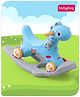 Babyhug Premium Bronco 3 in 1 Rocking Dino cum Ride on- Blue| Baby Rocking Horse Ride on Toy for Kids| Push Ride on Toy for Kids 9 Months+| Develop Fine Motor Skills| BIS Certified