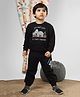 Polka Tots Full Sleeves Baby Koala Cargo Style Coordinating Joggers Set - Black