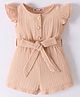 Kookie Kids Frill Sleeves  Jumpsuit Solid Colour - Pink