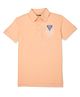 GINI & JONY Cotton Half Sleeves Patched Designed Tee - Peach