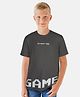 GINI & JONY Cotton Half Sleeves Game Printed Tee - Grey