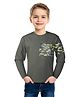 GINI & JONY Full Sleeves Placement Camouflage Printed Tee - Grey