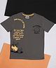 GINI & JONY Half Sleeves Sun & Can Printed Tee - Grey