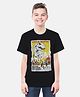 GINI & JONY Half Sleeves Vintage Dinosaur Poster Style Printed Tee - Black
